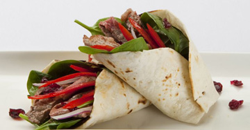 RARE ROAST BEEF AND CRANBERRY WRAP