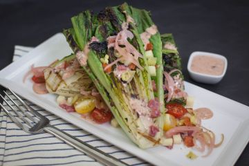 CHARRED ROMAINE HEARTS WITH SOUTHWEST CRANBERRY RANCH