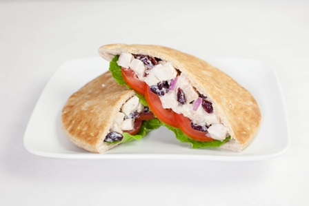 HORSERADISH AND CRANBERRY CHICKEN SALAD PITA
